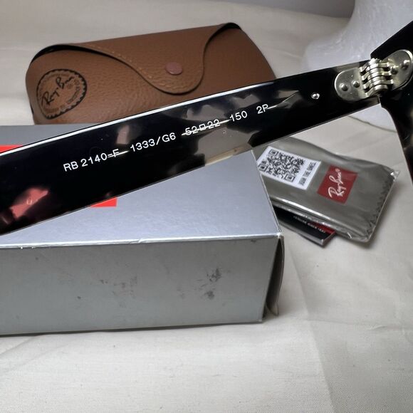 Ray Ban RB2140F 1333G6 WAYFARER CHROMANCE Polarized Sunglass Grey Havana 52-150 - Picture 8 of 9